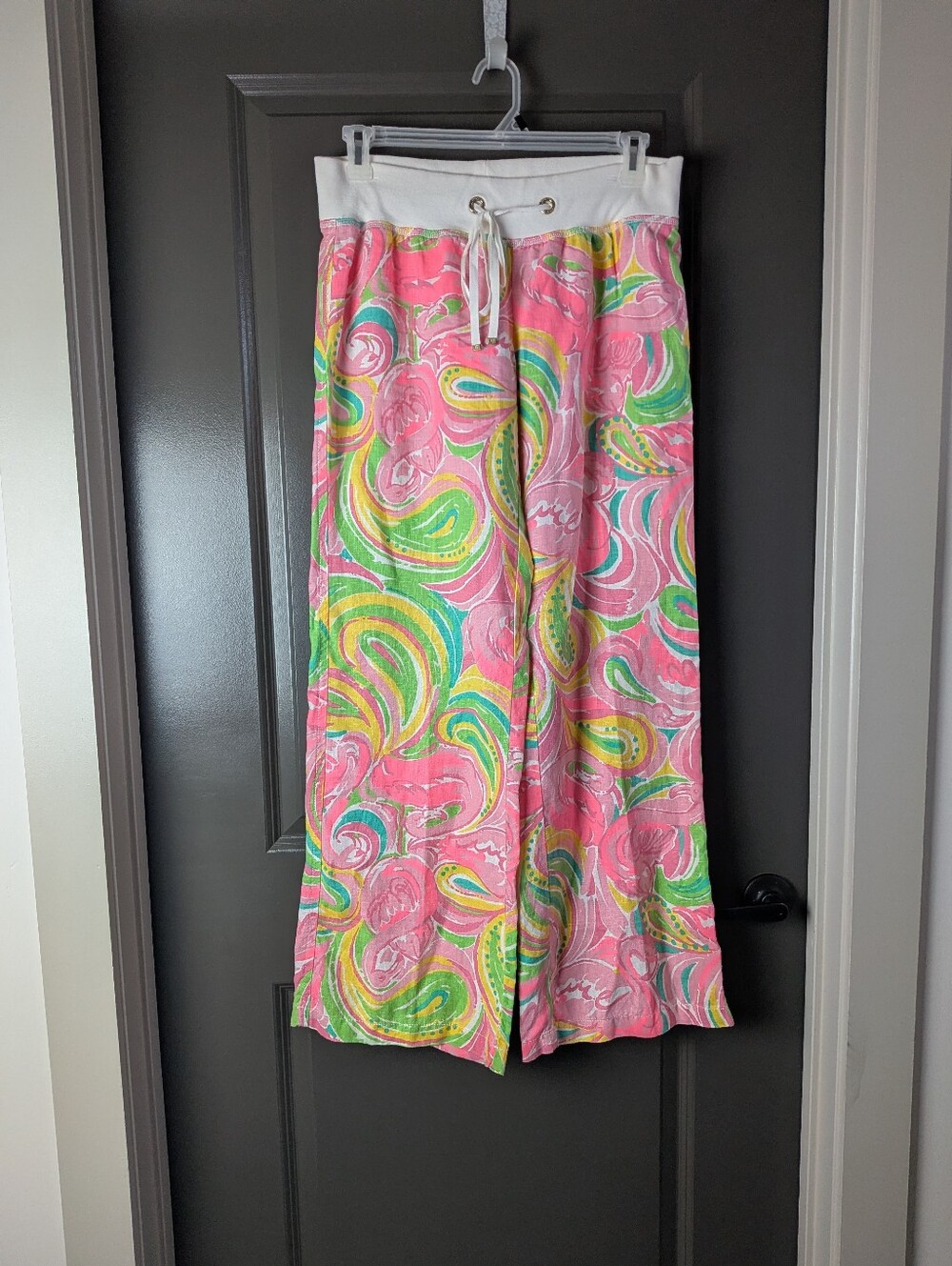 Lilly Pulitzer Beach Pants Flowy Linen Size Large